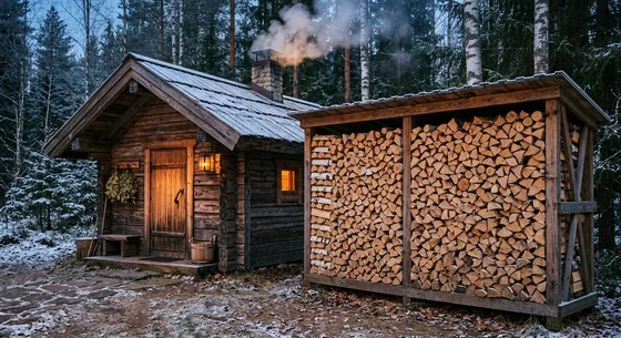 Укладка дров в Ступине, улица Дровяная, 19